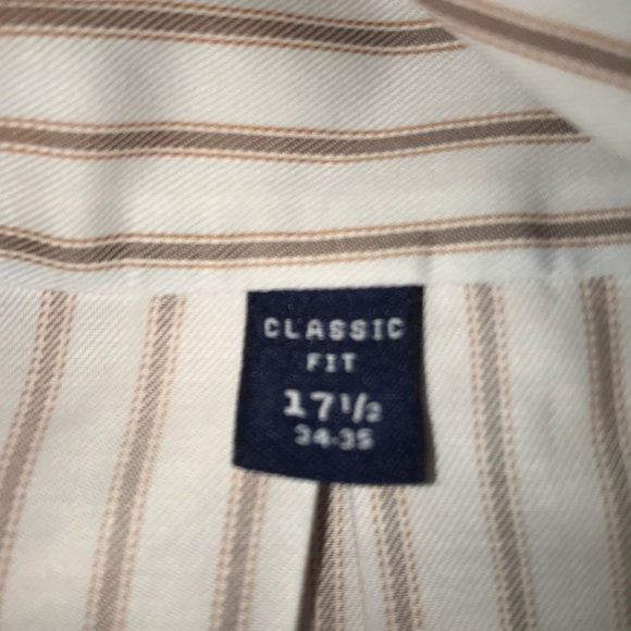 STAFFORD Performance button up long sleeve striped - Picture 3 of 5